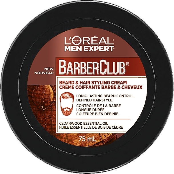 Крем-стайлинг для укладки бороды и волос - L'Oreal Paris Men Expert Barber Club — фото N1