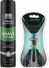 Набір - Lezo Box Prime Sport Sensitive (sh/foam/200ml + razor) — фото N2