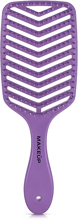Продувная расческа для волос, фиолетовая - MAKEUP Massage Air Hair Brush Purple — фото N1