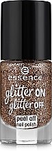 Духи, Парфюмерия, косметика Лак для ногтей - Essence Glitter On Glitter Off Peel Off Nail Polish