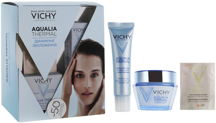 Набір - Vichy Aqualia Thermal (cr/50ml + roll/15ml + fluid/1ml)