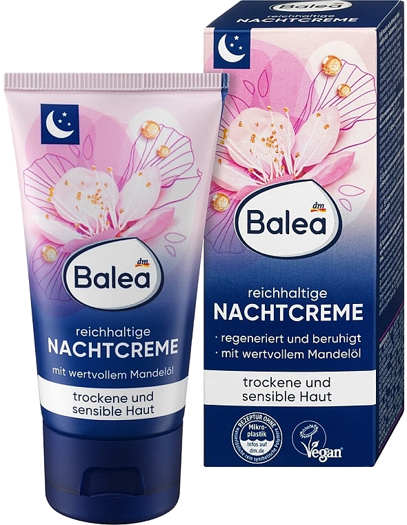 Насичений нічний крем для обличчя - Balea Rich Night Face Cream