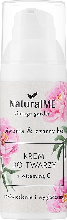 Крем для обличчя з вітаміном С "Півонія і бузина" - NaturalME Vintage Garden Peony & Elderberry Brightening & Smoothing Cream With Vitamin C — фото N1