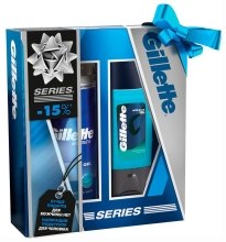 Парфумерія, косметика Подарунковий набір - Gillette Series Sensitive (ash/gel/200ml + ash/gel/75)