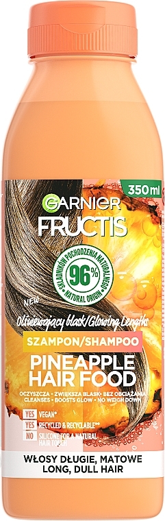 Шампунь для довгого тьмяного волосся "Ананас" - Garnier Fructis Hair Food Pineapple — фото N1