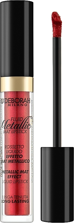 Жидкая помада для губ - Deborah Fluid Metallic Mat Lipstick