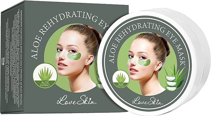 Гидрогелевые патчи для глаз с алоэ вера - Love Skin Aloe Rehydrating Eye Mask — фото N1