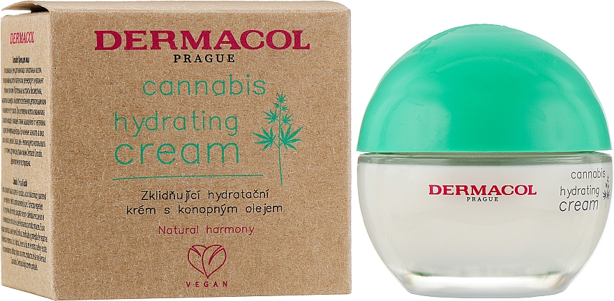 Заспокійливий і зволожувальний крем з конопляною олією - Dermacol Cannabis Hydrating Cream — фото N2