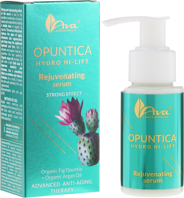 Омолаживающая сыворотка для лица - Ava Laboratorium Opuntica Hydro Hi–Lift Rejuvenating Serum