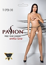 Парфумерія, косметика Колготки еротичні з вирізом Tiopen 010, 20 Den, beige - Passion