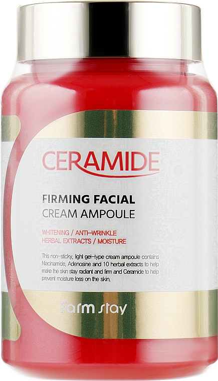 Укрепляющий ампульный крем-сыворотка для лица с керамидами - FarmStay Ceramide Firming Facial Cream Ampoule
