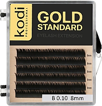 Накладные ресницы Gold Standart B 0.10 (6 рядов: 8 mm) - Kodi Professional — фото N1