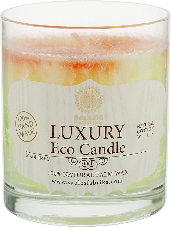 Свічка з пальмового воску в склянці "Іланг-іланг" - Saules Fabrika Luxary Eco Candle — фото N1
