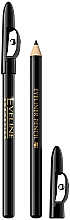 Карандаш для глаз, короткий, с точилкой - Eveline Cosmetics Eyeliner Pencil — фото N1