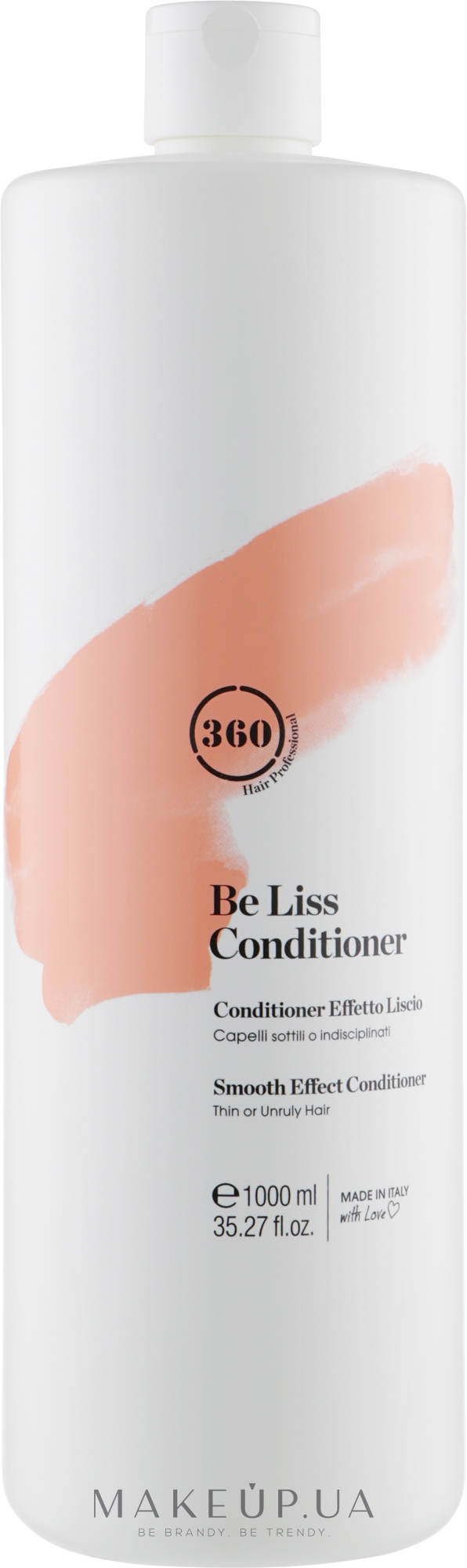Кондиционер с эффектом разглаживания для тонких и непослушных волос - 360 Be Liss Conditioner  — фото 1000ml