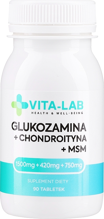 Пищевая добавка "Глюкозамин + Хондроитин + МСМ" - Vita-Lab Glucosamine + Chondroitin + MSM — фото N1