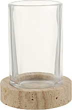 Склянка для зубних щіток, бежева - Q-Bath Pure Natural — фото N1