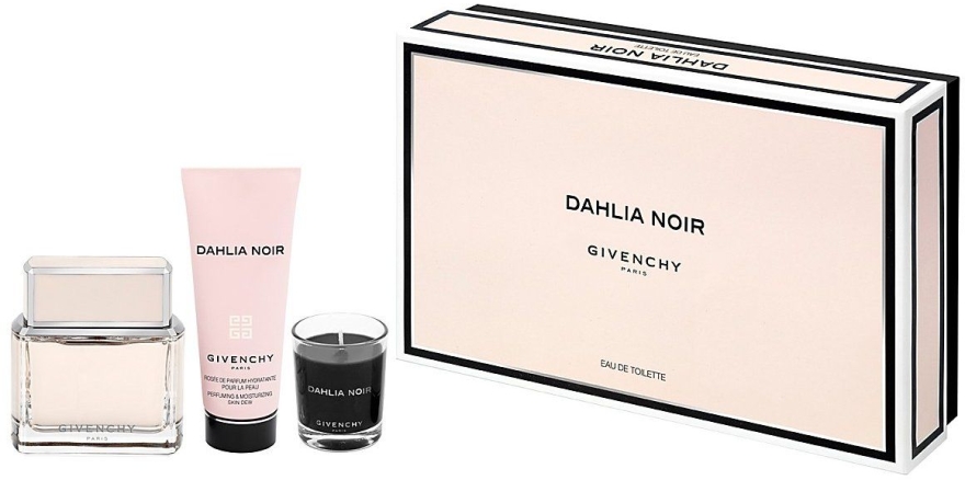 Givenchy Dahlia Noir - Набор (edt/50ml + b/lot/75ml + candle)