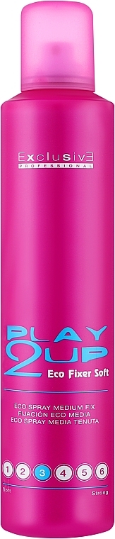 Спрей для волосся легкої фіксації - Exclusive Professional Play2Up Eco Fixer Spray — фото N1