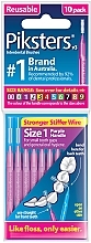 Межзубные ершики 1, фиолетовые, 10 шт. - Piksters Interdental Brushes Purple Size 1 — фото N1