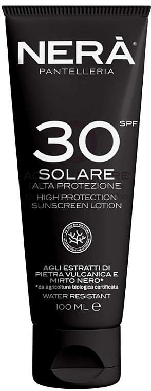 Сонцезахисний лосьйон SPF30 - Nera Pantelleria High Protection Sunscreen Lotion SPF30 — фото N1