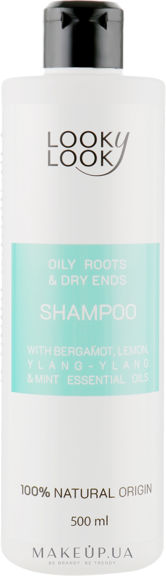 Шампунь для жирных корней и сухих кончиков - Looky Look Oily Roots & Dry Ends Shampoo — фото 500ml