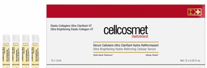 Клеточная корректирующая сыворотка с эласто-коллагеном "Ультраяркий тон" - Cellcosmet Elasto-Collagen Ultra Brightening-XT — фото N2