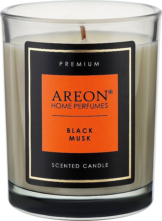 Ароматична свічка - Areon Home Perfumes Premium Black Musk Scented Candle — фото N1