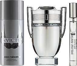 Paco Rabanne Invictus - Набор (edt/100ml + deo/150ml+ edt/10ml) — фото N2