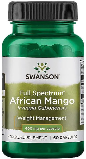 Пищевая добавка "Африканское манго", 400 мг - Swanson Full Spectrum African Mango (Irvingia Gabonensis) — фото N1