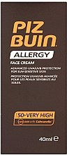 Солнцезащитный крем для лица - Piz Buin Allergy Face Cream SPF50 — фото N2