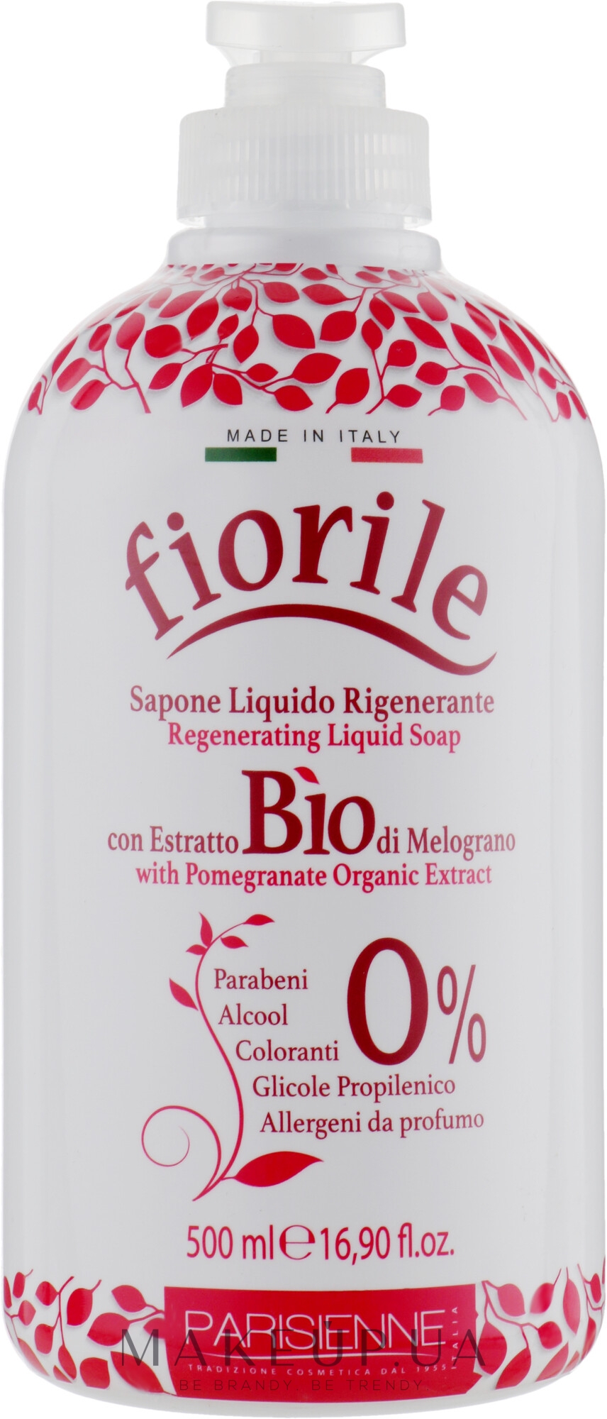 Жидкое мыло "Гранат" - Parisienne Italia Fiorile Pomergranate Liquid Soap — фото 500ml