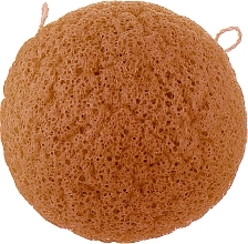 Мини-спонж конжаковый 55 х 25 мм, полусфера - Cosmo Shop Konjac Sponge Red Clay Craft Box — фото N1