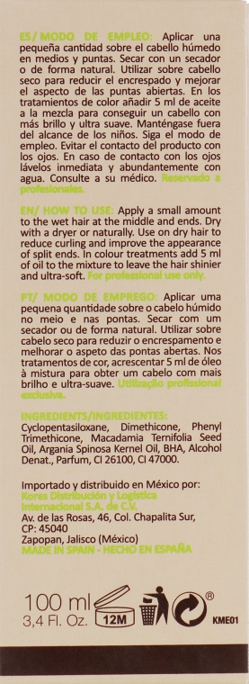 Відновлювальна олія для волосся - Kosswell Professional Macadamia Oil — фото N3