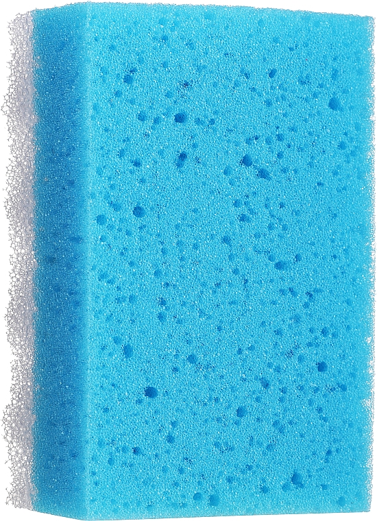 Губка для душа квадратная, большая, синяя - LULA — фото N1