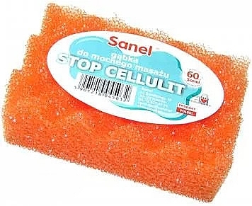 Губка для тіла масажна антицелюлітна, помаранчева - Sanel Stop Cellulit — фото N1