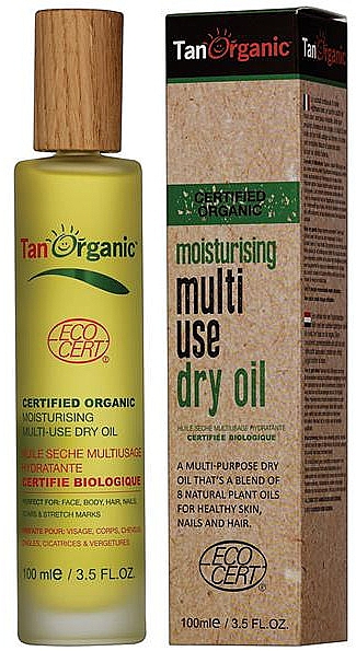 Зволожувальна багатоцільова суха олія - TanOrganic Certified Organic Moisturising Multi Use Dry Oil — фото N2