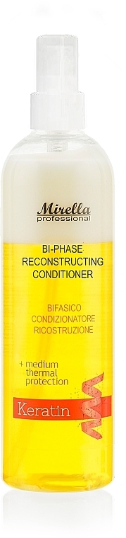 Двофазний кондиціонер для пошкодженого волосся з термозахистом - Mirella Hair 2-phase Conditioner — фото N1