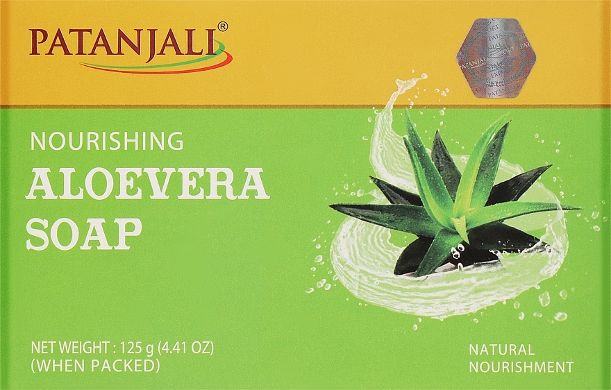 Мыло для тела увлажняющее с алоэ вера - Patanjali Nourishing Aloe Vera Soap — фото N1