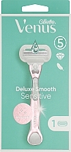 Жіноча бритва з 1 змінним лезом - Gillette Venus Deluxe Smooth Sensitive — фото N9