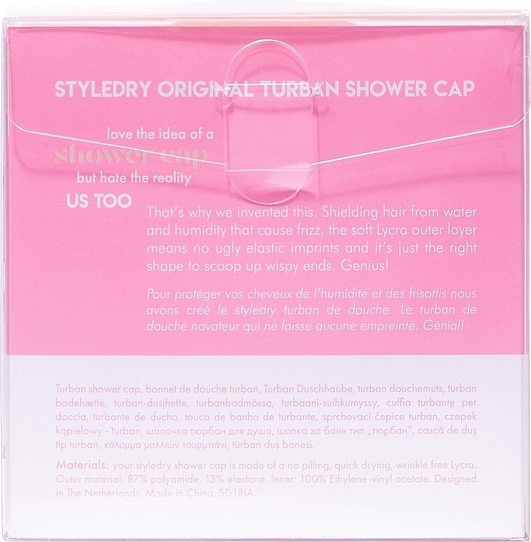 Шапочка для душу, рожева - Styledry Shower Cap Cotton Candy — фото N3