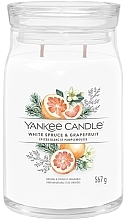 Ароматическая свеча в банке "White Spruce & Grapefruit", 2 фитиля - Yankee Candle Singnature — фото N1