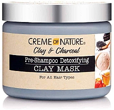 Парфумерія, косметика Детоксифікувальна глиняна маска - Creme Of Nature Clay & Charcoal Pre Shampoo Detoxifying Clay Mask