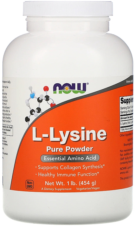 Чистий L-лізин у порошку - Now Foods L-Lysine Pure Powder — фото N1