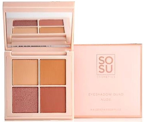 Палетка теней для век - Sosu by SJ Nude Eyeshadow Quad — фото N1