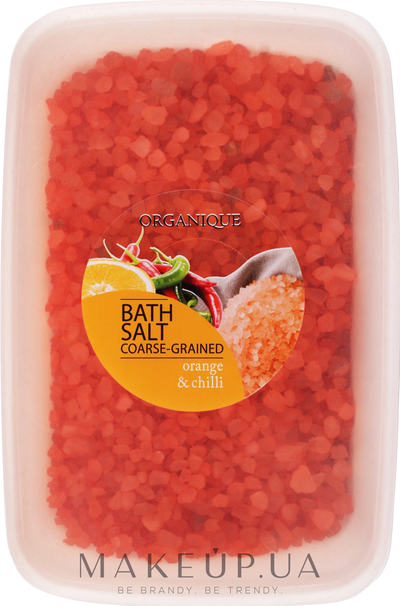 Соль для ванны, большие гранулы "Апельсин и чили" - Organique Bath Salt Orange & Chili — фото 1000g
