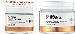 Восстанавливающий крем с муцином улитки для лица - Lebelage Dr. Snail Cure Cream — фото N2