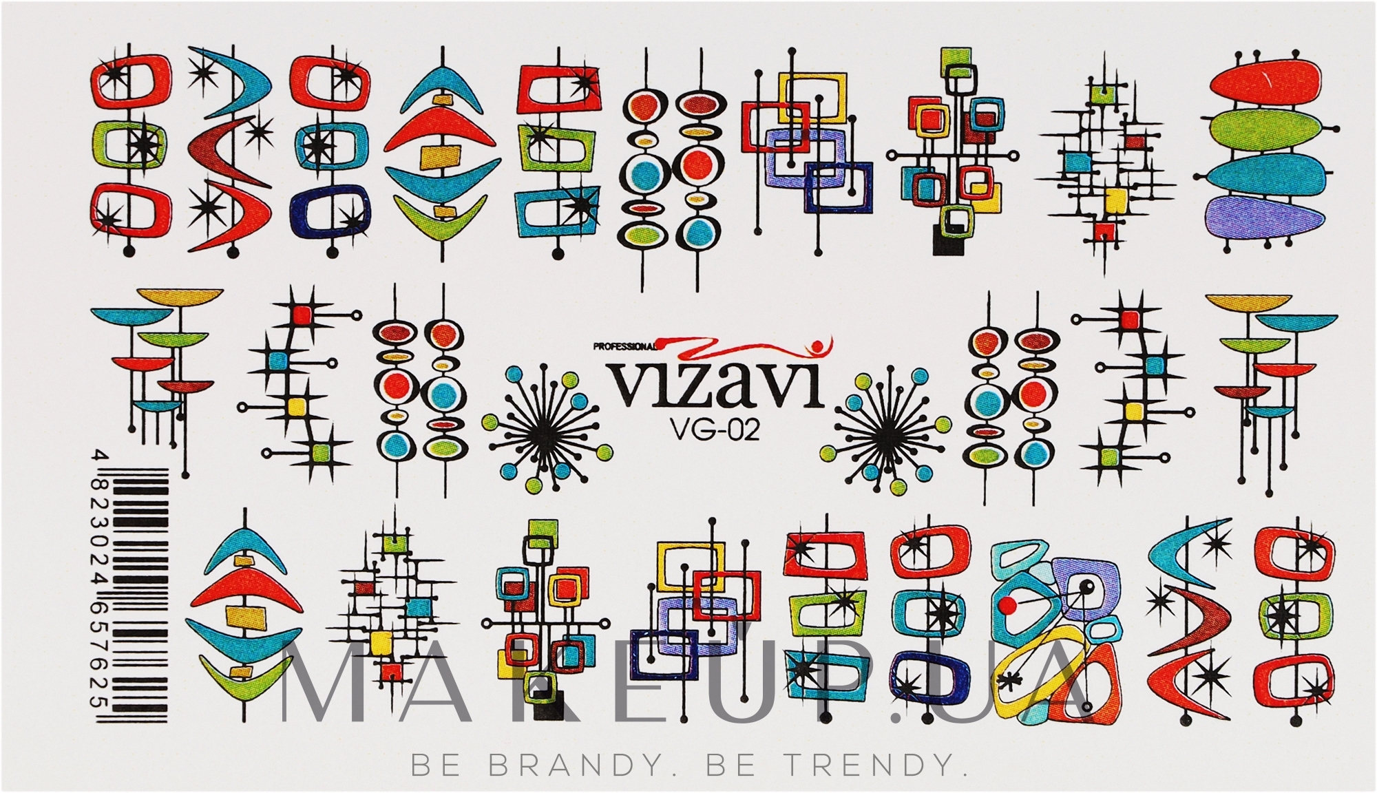 Водные наклейки для ногтей, VG - Vizavi Professional — фото VG - 02