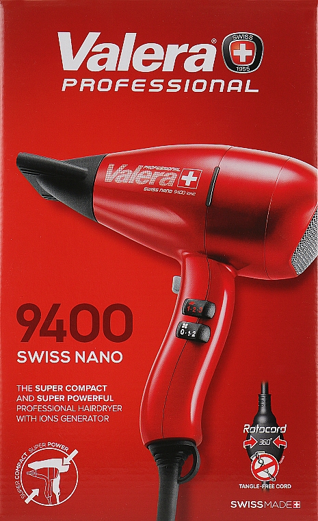 Фен для волосся - Valera Swiss Nano 9400 Ionic Rotocord — фото N2