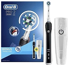 Парфумерія, косметика Електрична зубна щітка, чорна - Oral-B Pro 2 2500 Electric Toothbrush Black Edition